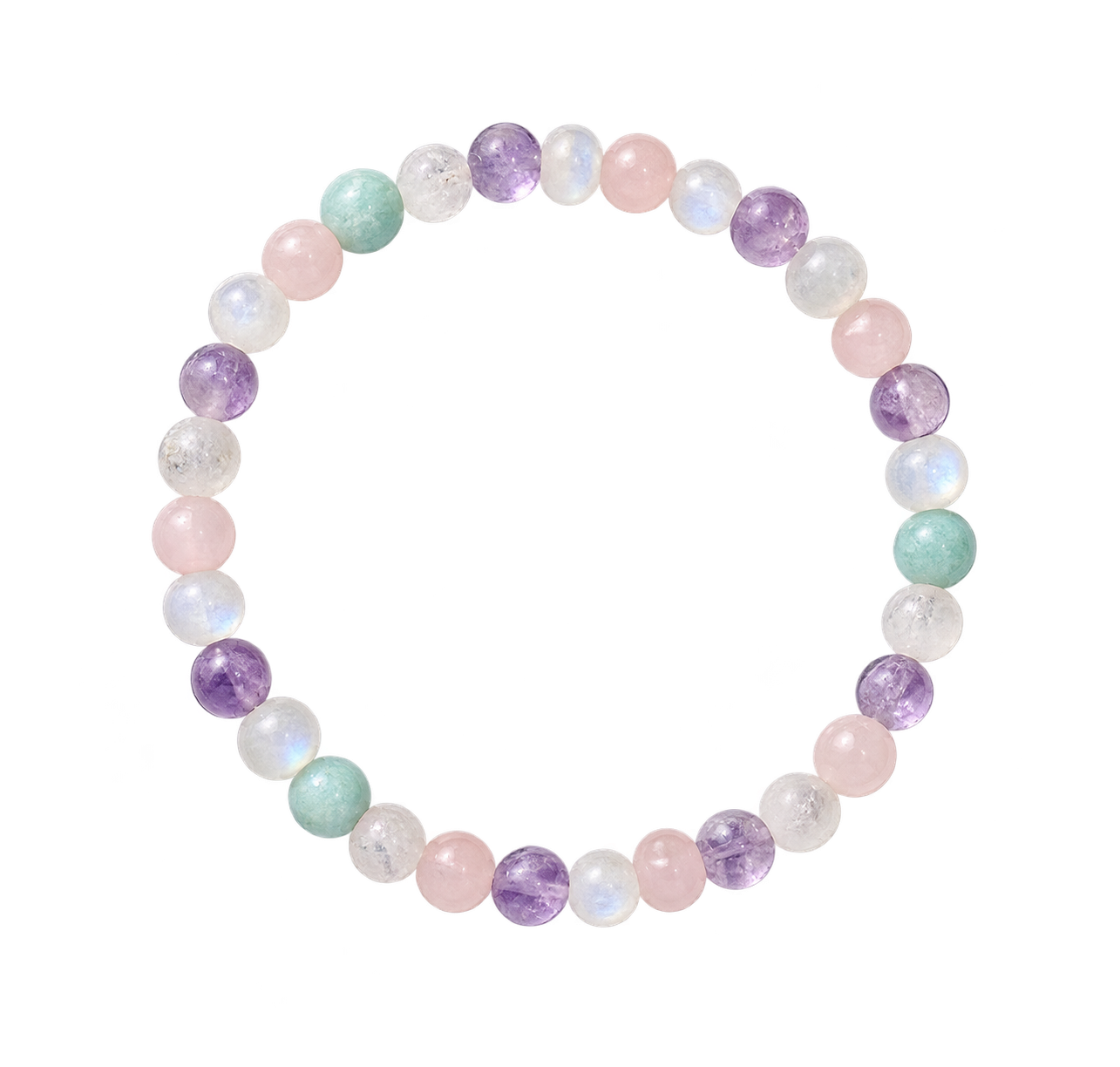 Bracelet symbolique composé de pierres aux nuances douces